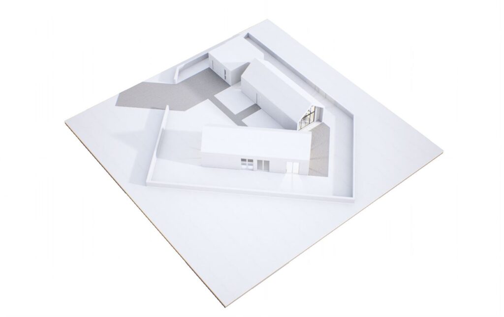 wizualizacja koncepcji 3d osiedla z góry